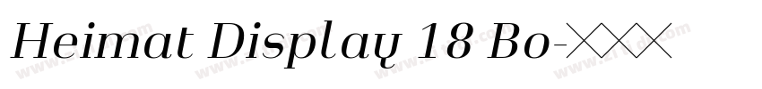 Heimat Display 18 Bo字体转换